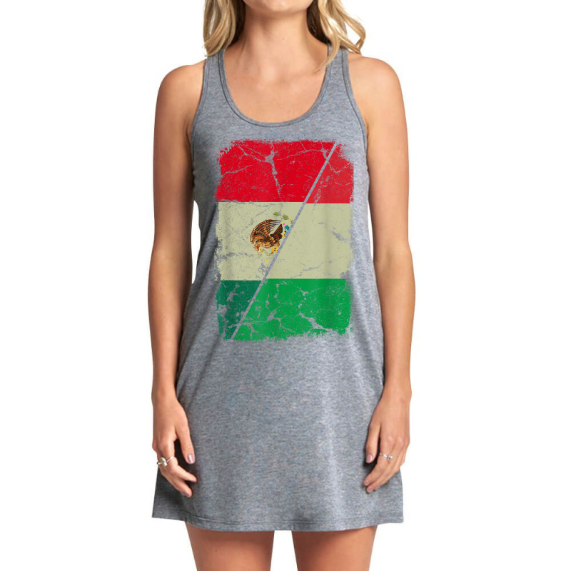 Italian And Mexican Flag Together Mixed Family Roots Tank Dress by Uniform | Artistshot