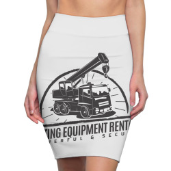 emblem of crane machine rental Pencil Skirts | Artistshot
