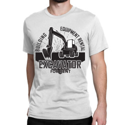 emblem of excavator or building machine rental organisationrganisation Classic T-shirt | Artistshot