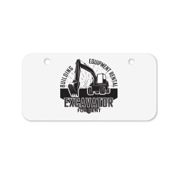 emblem of excavator or building machine rental organisationrganisation Bicycle License Plate | Artistshot
