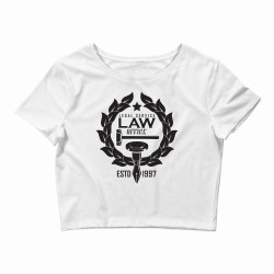 emblem of lawyer agency or notary Crop Top | Artistshot