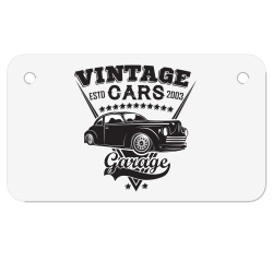 Emblem of muscle car repair and service organisationtion Motorcycle License Plate | Artistshot