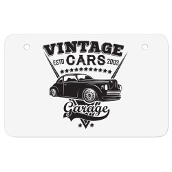 Emblem of muscle car repair and service organisationtion ATV License Plate | Artistshot