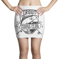 Emblem of the trout fishermen Mini Skirts | Artistshot