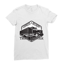 emblem of truck rental organisation Ladies Fitted T-Shirt | Artistshot
