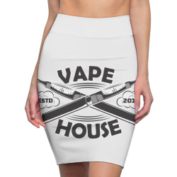 emblem of vape club or house Pencil Skirts | Artistshot