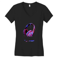 Melting Dj Headphones Music Producer Women's V-neck T-shirt | Artistshot