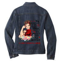 I Am The Storm Hereditary Hemochromatosis Awareness Ladies Denim Jacket | Artistshot