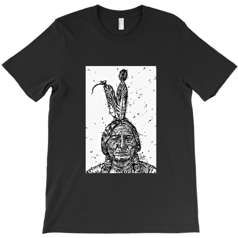 Sitting Bull Ink Portrait.2 T-shirt | Artistshot