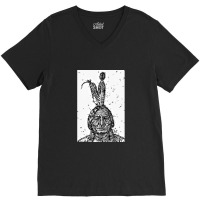 Sitting Bull Ink Portrait.2 V-neck Tee | Artistshot