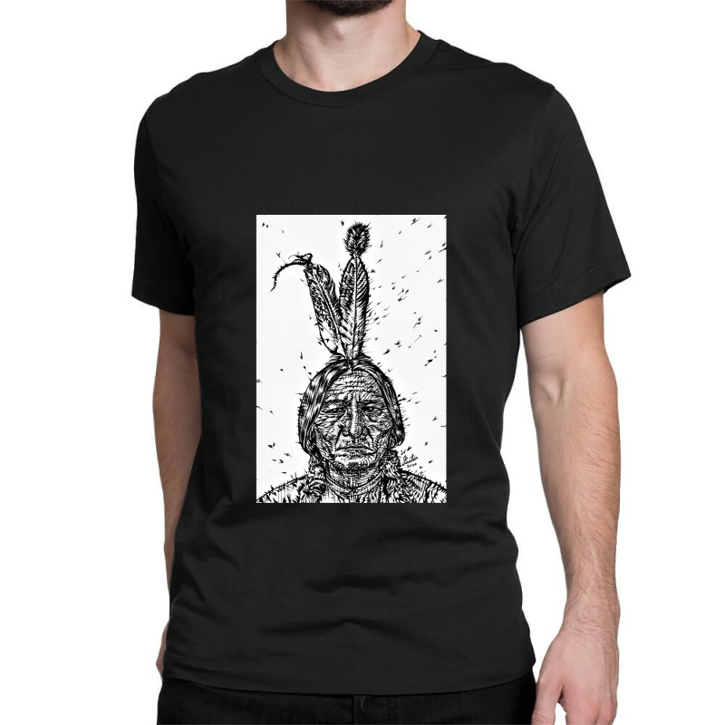 Sitting Bull Ink Portrait.2 Classic T-shirt | Artistshot