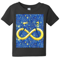 Starry Night Cyclist Infinite Bike Baby Tee | Artistshot