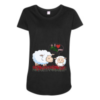 I Love You Mom Withe Cute Maternity Scoop Neck T-shirt | Artistshot