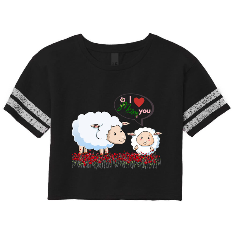 I Love You Mom Withe Cute Scorecard Crop Tee | Artistshot