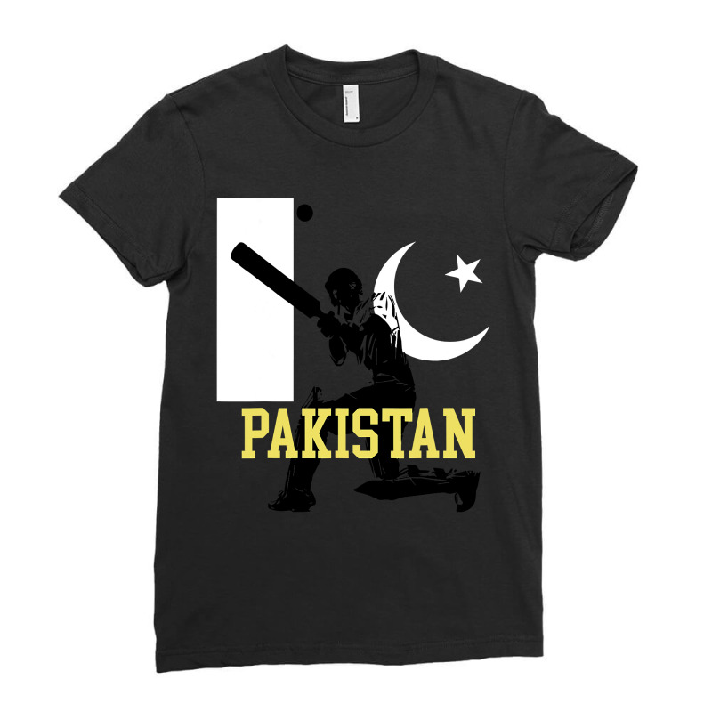 Pakistan Cricket Pakistani Cricket Ladies Fitted T-Shirt by home12 | Artistshot