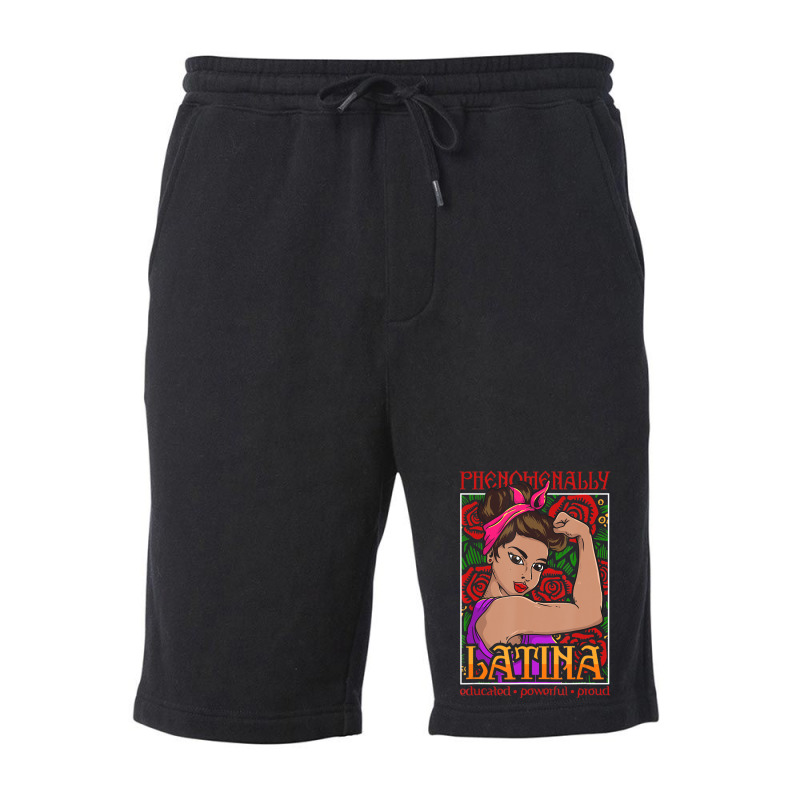 Phenomenally Latina Educated Powerful Proud, Latina Hispanic Fleece Short by cm-arts | Artistshot