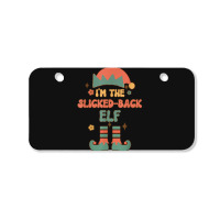 I'm The Slicked Back Elf Matching Team Squad Groovy Text Bicycle License Plate | Artistshot