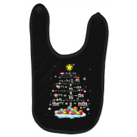 Xmas Cute Christmas Tree Fractions Math Teacher Christmas Baby Bibs | Artistshot