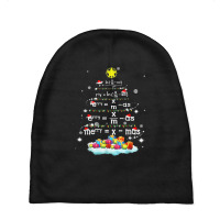 Xmas Cute Christmas Tree Fractions Math Teacher Christmas Baby Beanies | Artistshot