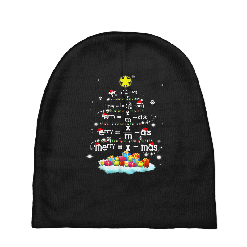 Xmas Cute Christmas Tree Fractions Math Teacher Christmas Baby Beanies by Uniform | Artistshot