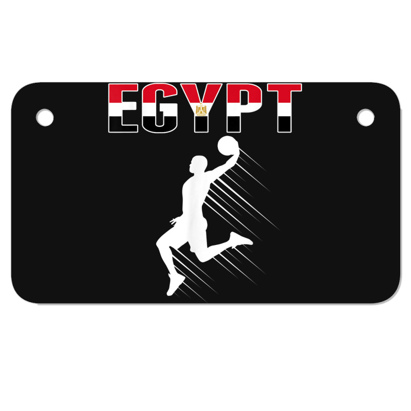 Egypt Basketball Fans Jersey Egyptian Flag Slam Dunk Sport Motorcycle License Plate By Prismatic