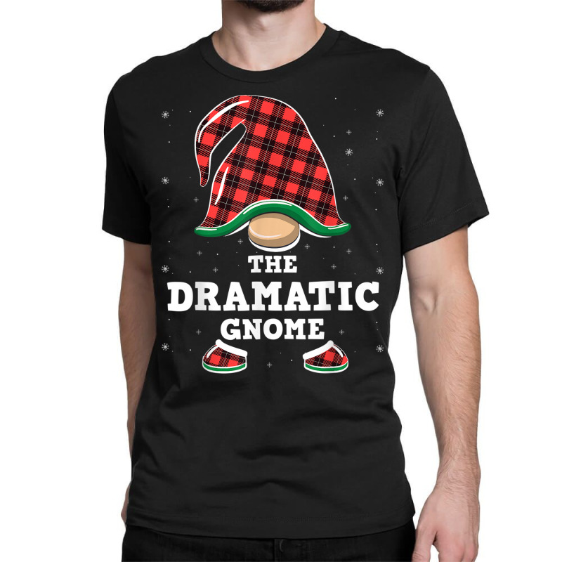 Dramatic Gnome Buffalo Plaid Christmas Dramatic Gnome Classic T-shirt by Color | Artistshot