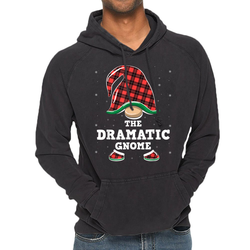 Dramatic Gnome Buffalo Plaid Christmas Dramatic Gnome Vintage Hoodie by Color | Artistshot