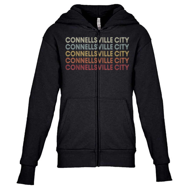 Connellsville City Pennsylvania Connellsville City Pa Retro Youth Zipper Hoodie by Clinical | Artistshot