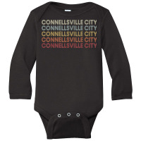 Connellsville City Pennsylvania Connellsville City Pa Retro Long Sleeve Baby Bodysuit | Artistshot