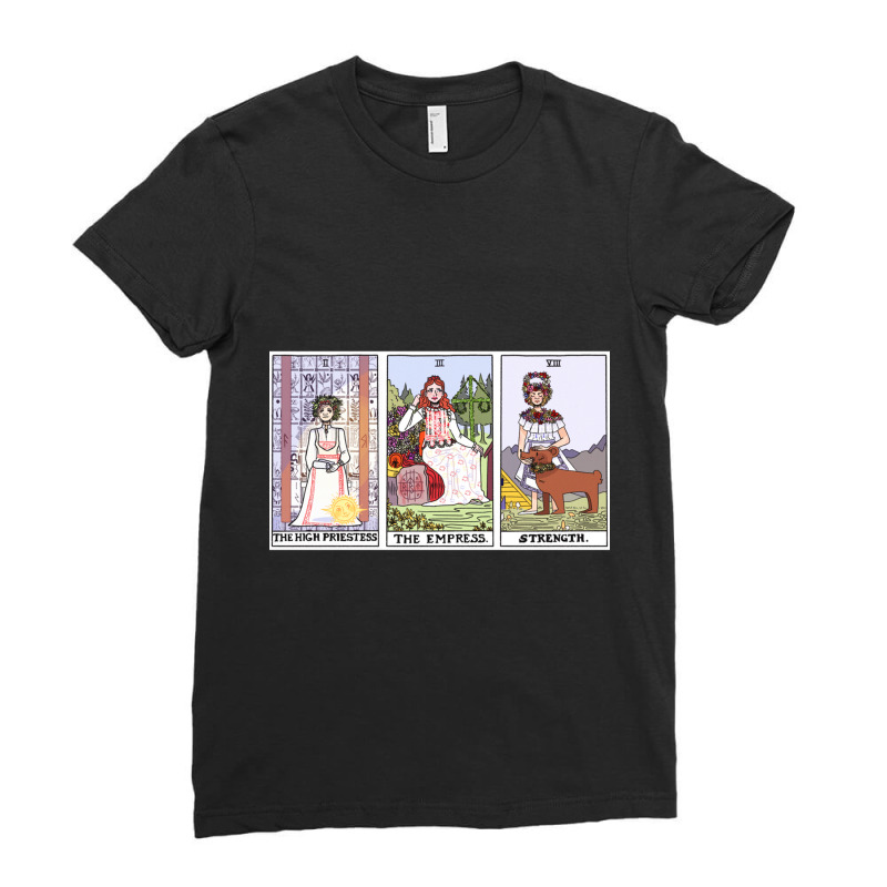 Midsommar Tarot Cards (color Version) Ladies Fitted T-Shirt by JACOBMCCOLLUM | Artistshot