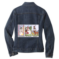 Midsommar Tarot Cards (color Version) Ladies Denim Jacket | Artistshot