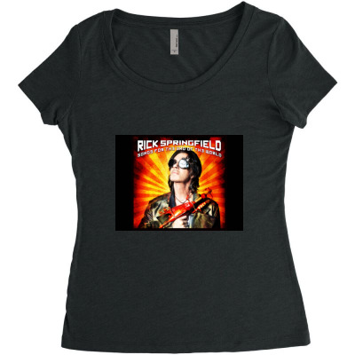 Rick Springfield Women's Triblend Scoop T-shirt Designed By Sisi Kumala