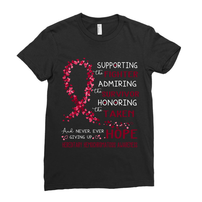 Supporting Fighter Hereditary Hemochromatosis Awareness Ladies Fitted T-Shirt by JACOBMCCOLLUM | Artistshot