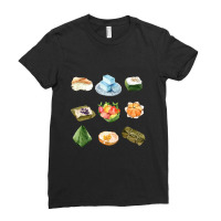 Assorted Thai Sweets   Variety Of Thai Khanom Desserts Ladies Fitted T-shirt | Artistshot