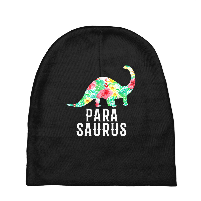 Parasaurus Paraprofessional Dinosaur Floral Baby Beanies | Artistshot