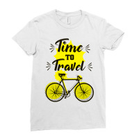 Time To Travel Art Ladies Fitted T-shirt | Artistshot