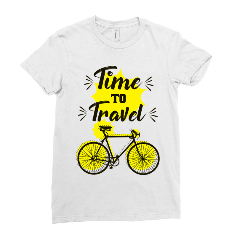 Time To Travel Art Ladies Fitted T-Shirt by cm-arts | Artistshot