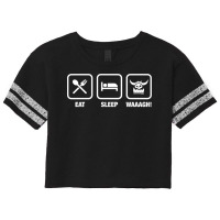 Eat Sleep Waaagh! Orks Warhammer 40k Inspired   Gaming Essential Scorecard Crop Tee | Artistshot