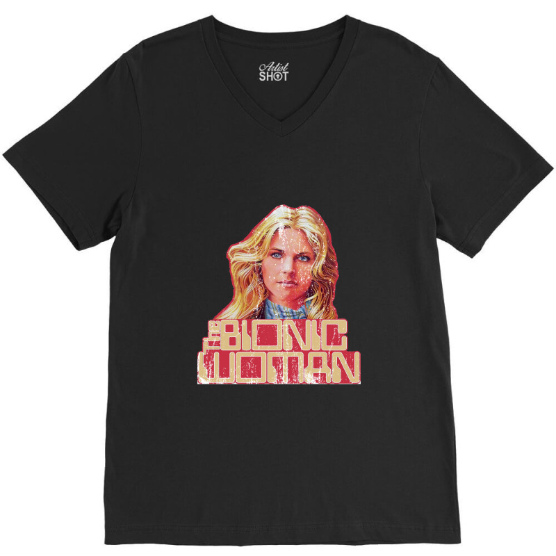 The Bionic Woman, Distressed V-Neck Tee by ceejayshammah | Artistshot