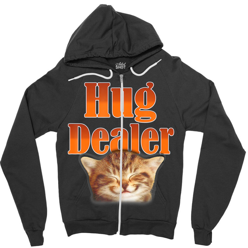 Cat Hug Dealer Cute Kitty For Feline Fans Zipper Hoodie | Artistshot