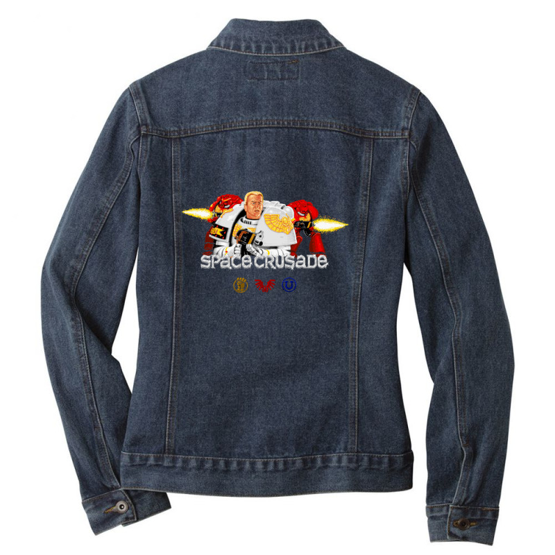 Space Crusade Ladies Denim Jacket | Artistshot