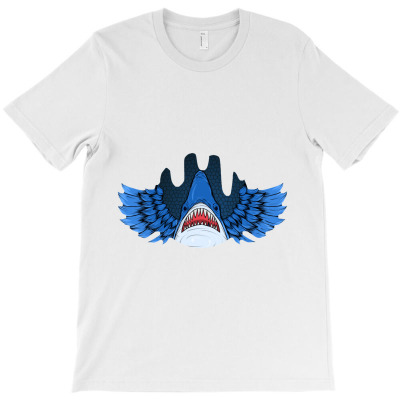 Flying Shark Shark T-shirt Designed By Pastellmagic