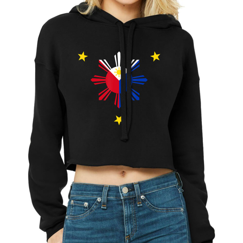 Philippines Flag Filipino Pinoy Pinay Pride Manila Cropped Hoodie by cm-arts | Artistshot