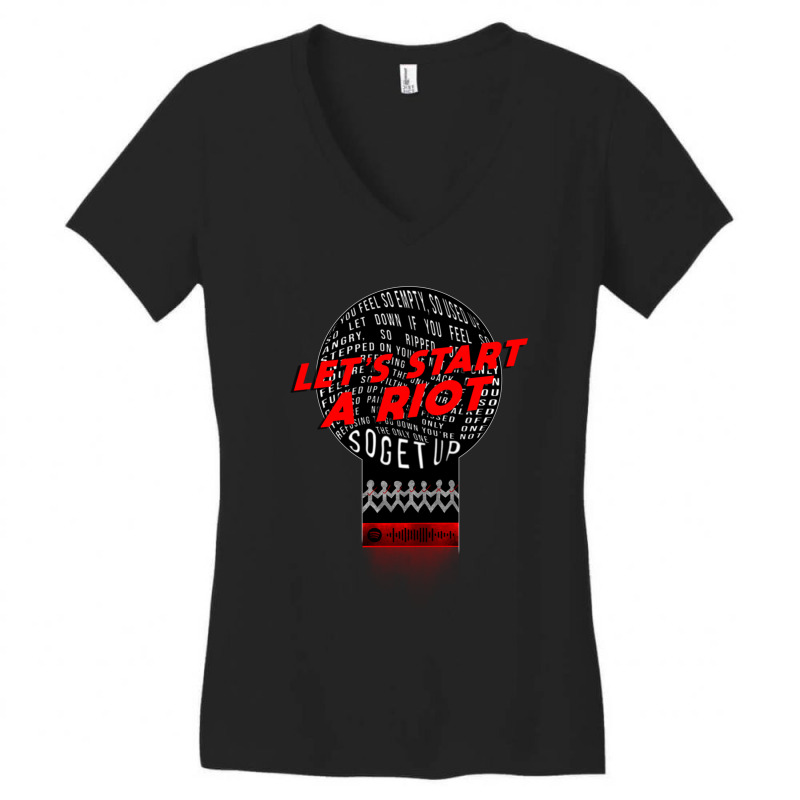 Let_s Start A Riot! Remastered Women's V-neck T-shirt | Artistshot