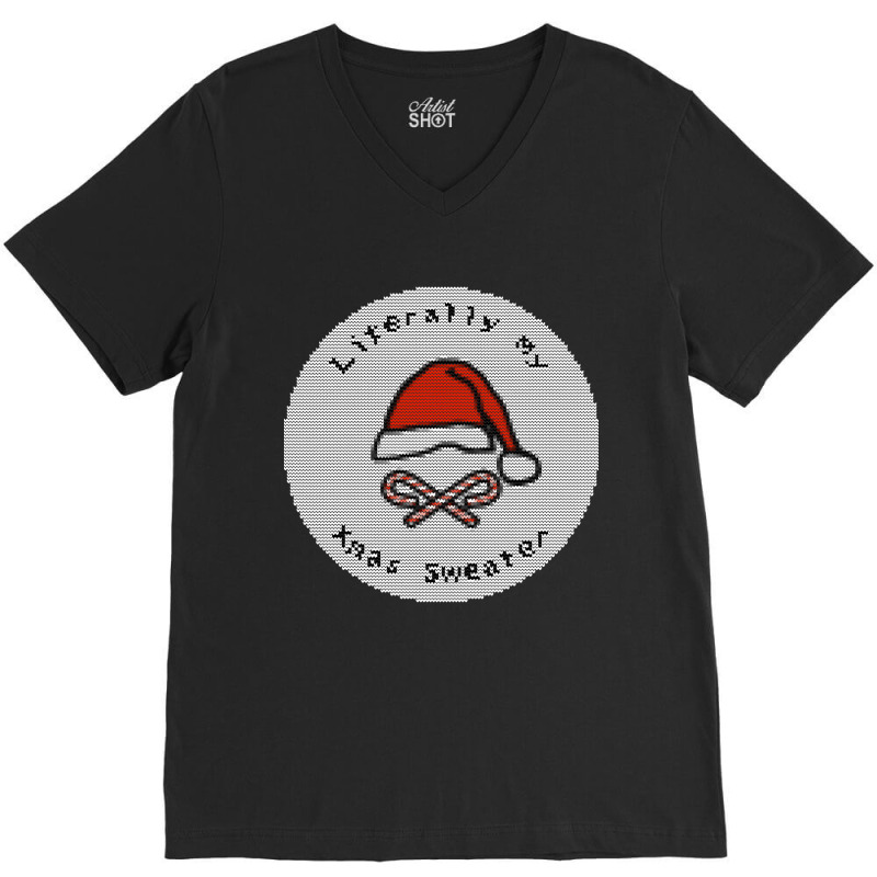 My Ugly Christmas Santa Hat Sweaters V-Neck Tee by Bertrand Angulo | Artistshot