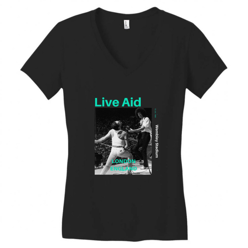 Live Aid At Wembley Essential 1 Women's V-Neck T-Shirt by LawrenceRisner | Artistshot