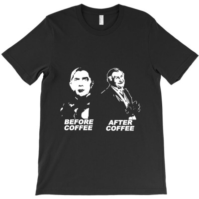 The Difference A Cup Or Two Make   Dracula And Grandpa Munster T-shirt Designed By Ceejayshammah