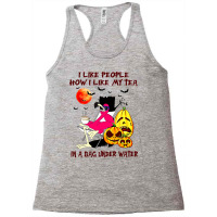 Flamingo Tropical Halloween Flamingo I Like People How I Like My Tea I Racerback Tank | Artistshot