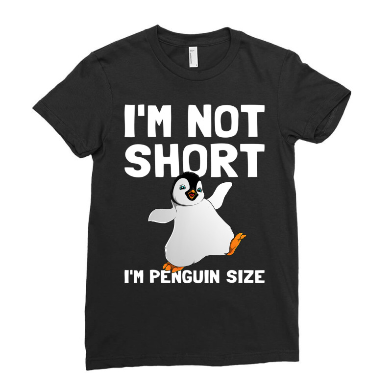 Penguin Kids Men Penguin Bird Lover Ladies Fitted T-Shirt by cm-arts | Artistshot