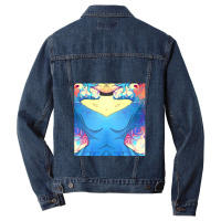 Aesthetic Glitch Girl Men Denim Jacket | Artistshot